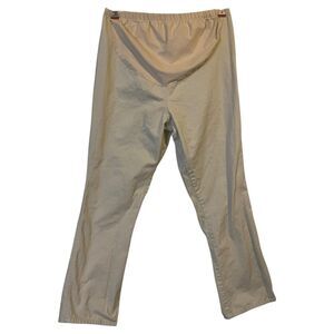 New Addition Maternity Khaki Pants Size 8 Straight Leg Beige Stretch Work Casual